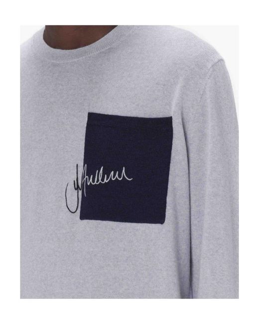 J.W. Anderson Gray Jw Anderson Logo Embroidered Knit Jumper for men