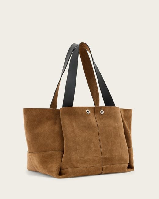 AllSaints Brown Double-Handle Shoulder Bag