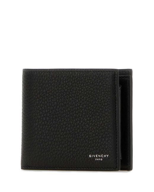 Givenchy Black Logo-Print Wallet for men