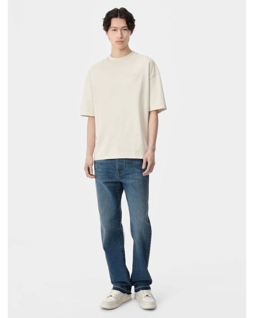 Amiri White Logo-Embroidered Cotton T-Shirt for men