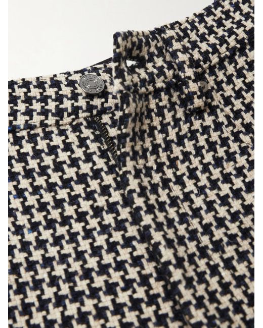 FRAME Gray Houndstooth Tweed Track Pants