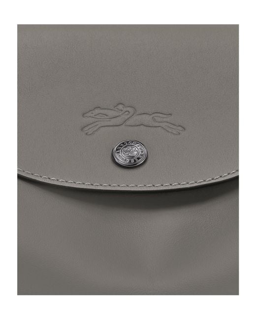 Longchamp Gray Flap Detail Shoulder Bag