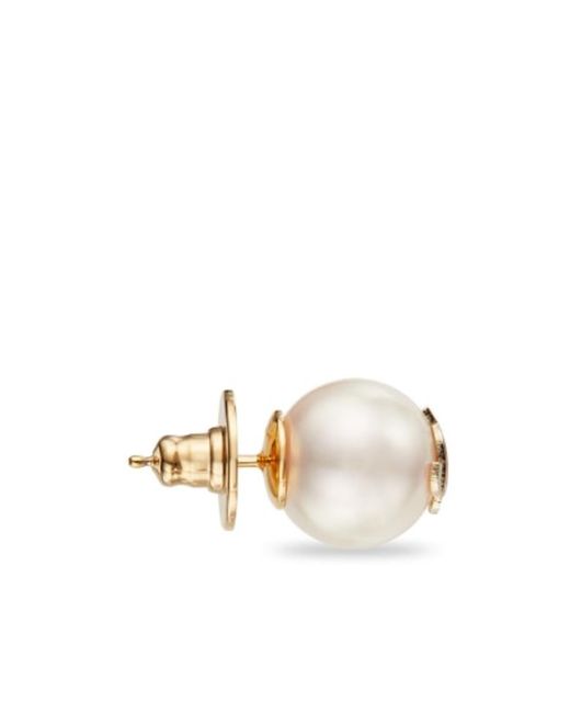 Jimmy Choo White Bijoux Pearl Stud Earrings