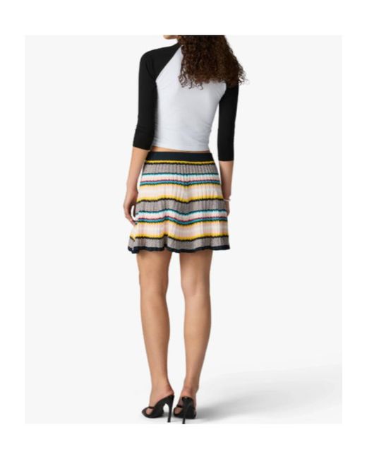 Casablanca Multicolor Zigzag Pleated Knitted Skirt