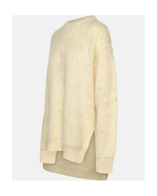 Jil Sander White Crewneck Knitted Jumper
