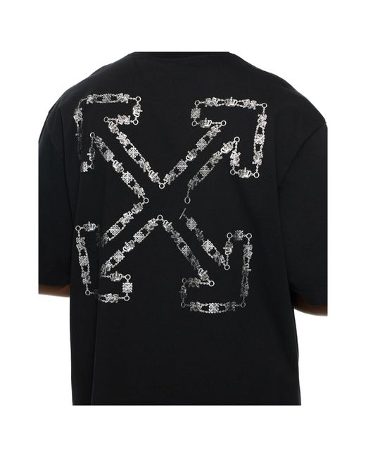 Off-White c/o Virgil Abloh Black 3D Spray Arrow Skate Crewneck T-Shirt for men