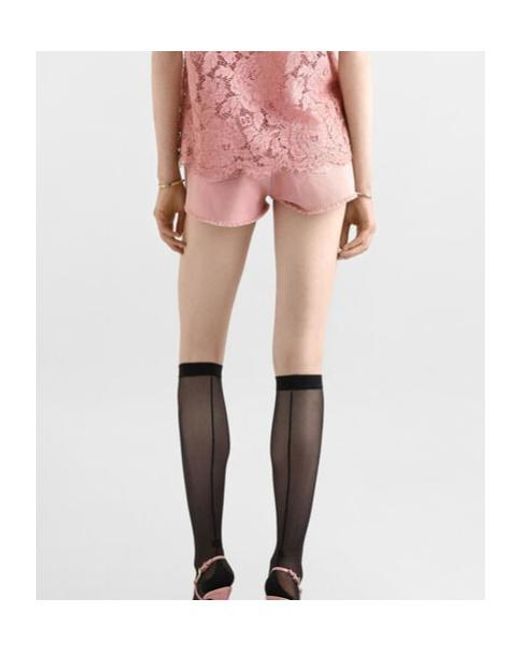 Dolce & Gabbana Pink Logo Plaque Frayed Hem Denim Shorts