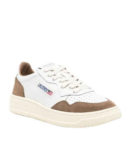 Autry White Medalist Logo Patch Low-Top Sneakers
