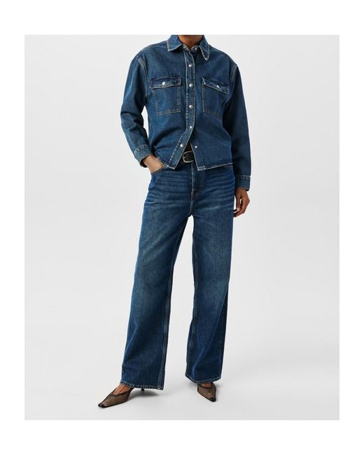 Anine Bing Blue Paxton Shirt