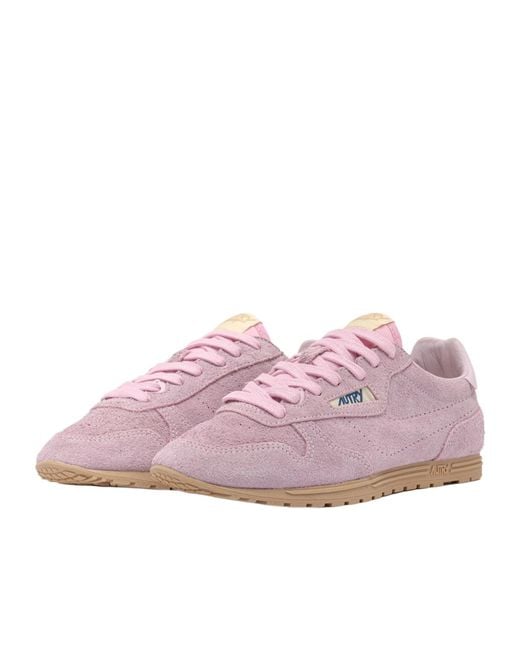 Autry Purple Windspin Lace-Up Sneakers