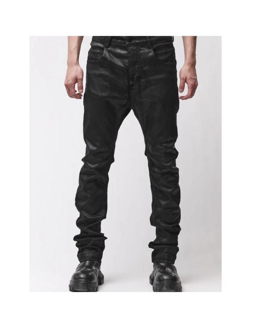 Thom Krom Gray Coated-Finish Jeans for men