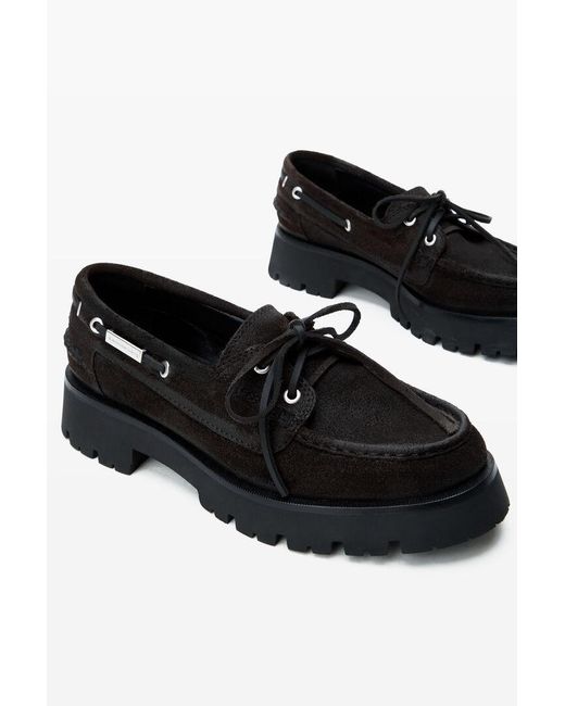 Alexander Wang Black Carson Boat Loafers