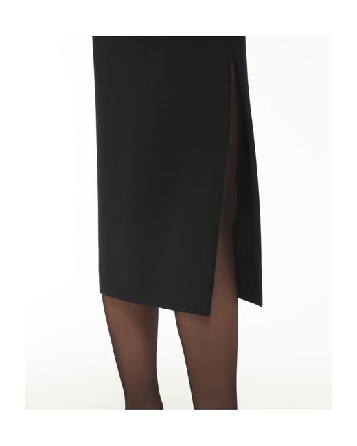 Sportmax Black Asymmetric Midi Dress