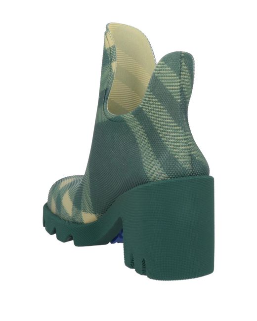 Burberry Green Rainproof Ankle Boots