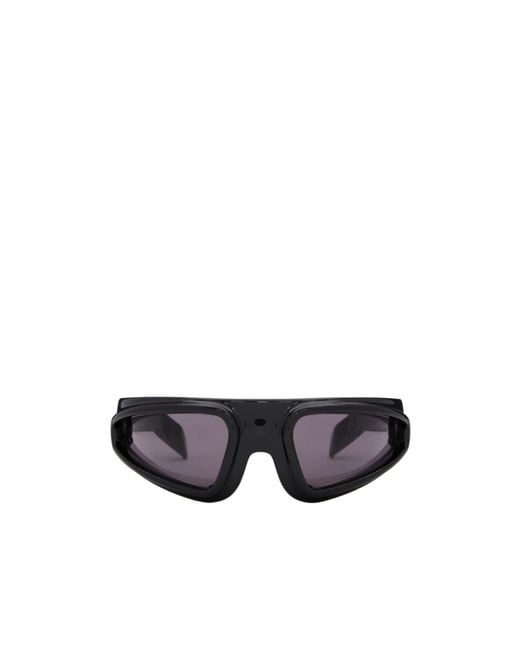 Rick Owens White Biker-Frame Sunglasses for men