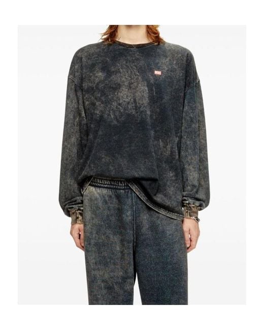 DIESEL Gray T-Boxt-Ls-T3 Long-Sleeved T-Shirt for men