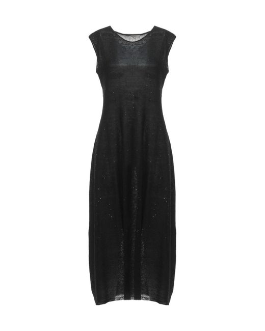 Antonelli Black Dafne Sequined Knitted Dress