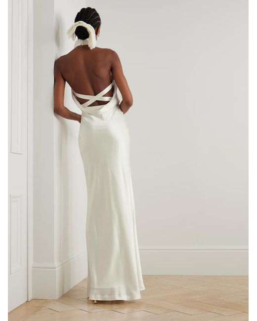 Rebecca Vallance White Attia Pleated Dress