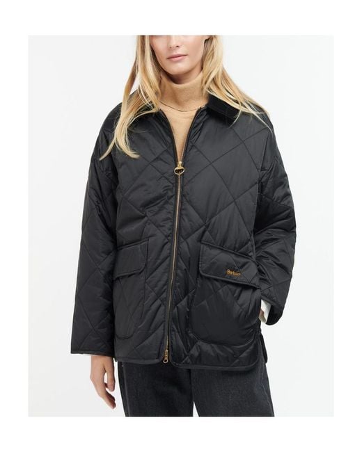 Barbour Black Logo Quilted Jacket
