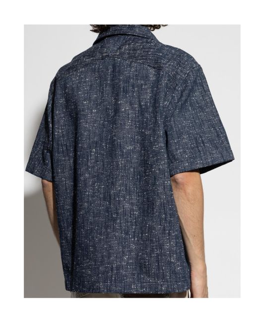 Bottega Veneta Blue Short Sleeved Shirt for men