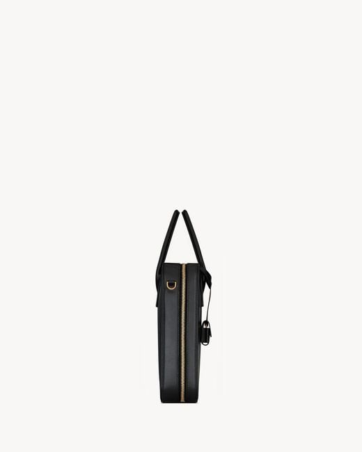 Saint Laurent Black Sac De Jour Large Slim Bauletto Bag for men