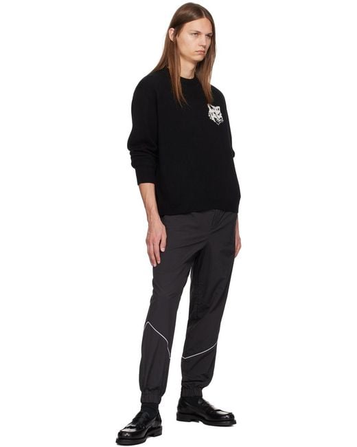 Maison Kitsuné Black Maison Kitsuné Fox Head Intarsia-Knit Jumper for men
