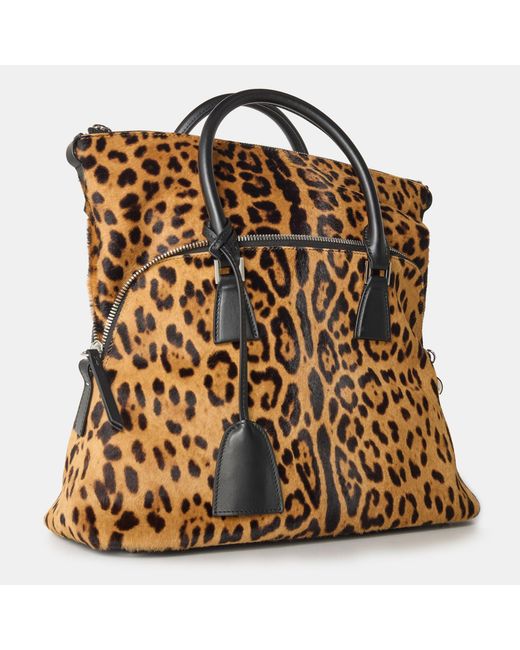 Maison Margiela Metallic Logo Zipper Tote Bag