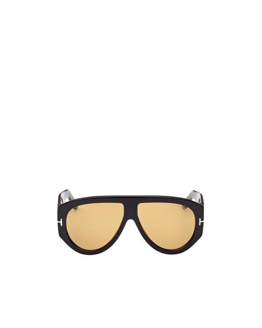 Tom Ford Metallic Logo Sunglasses for men