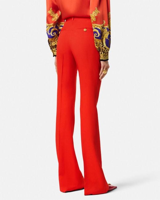 Versace Pressed-Crease Tailored Trousers