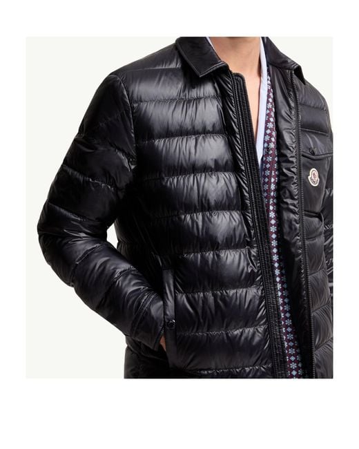Moncler Blue Mourillon Down Shirt Jacket for men