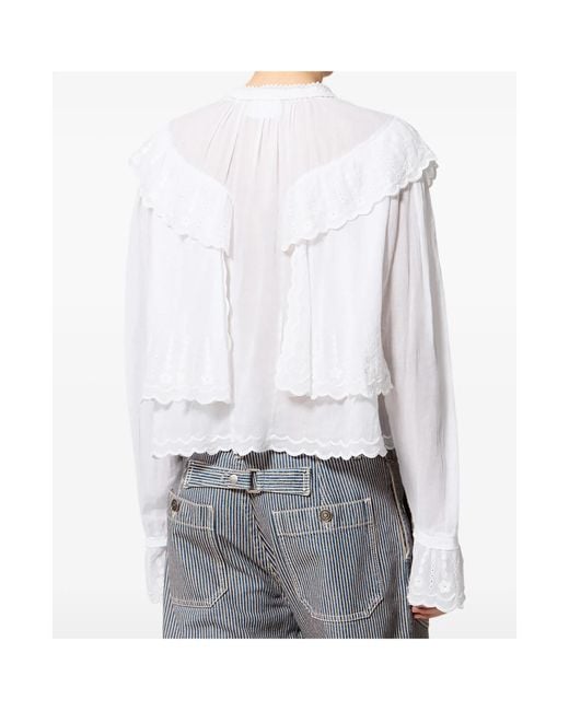 Isabel Marant White Kelmon Top