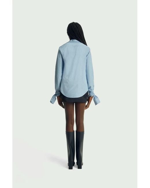 Coperni Blue Striped Poplin Shirt