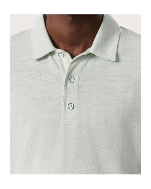 Rag & Bone White Short-Sleeved Polo Shirt for men