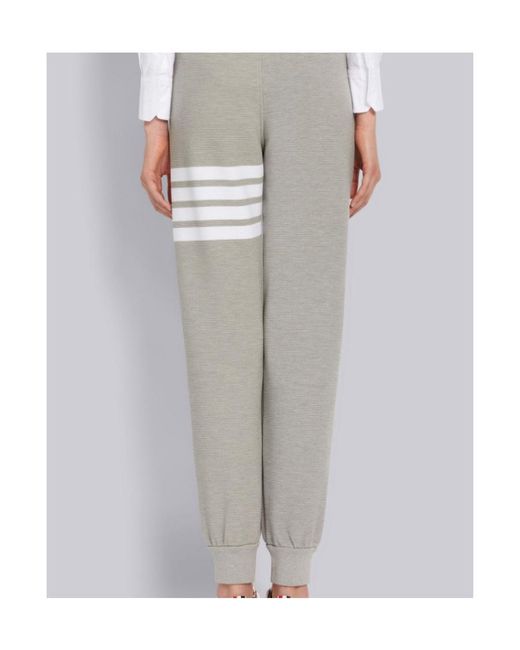 Thom Browne Gray 4-Bar Stripe Track Pants