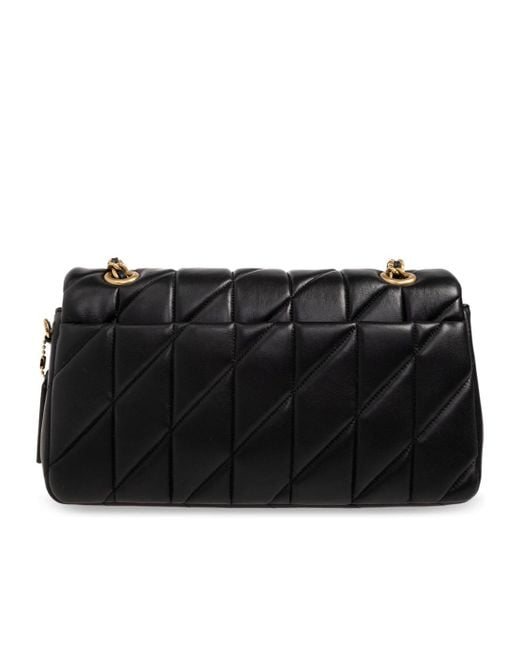 COACH Black Tabby 26 Logo Plaque Quilted Crossbody Bag