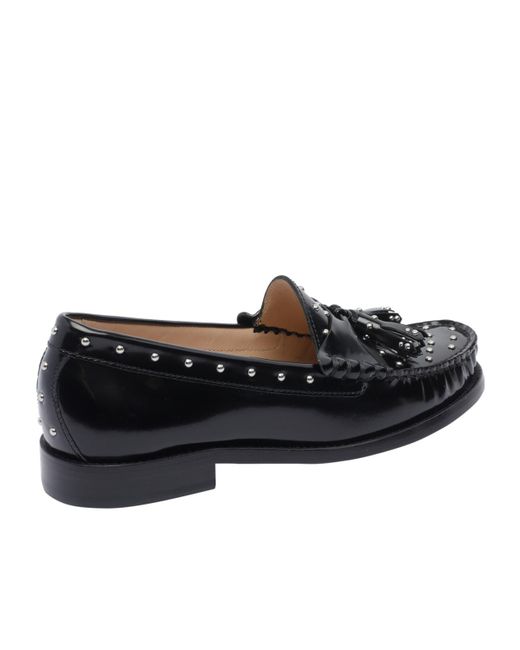 Stuart Weitzman Black Tassel Loafers