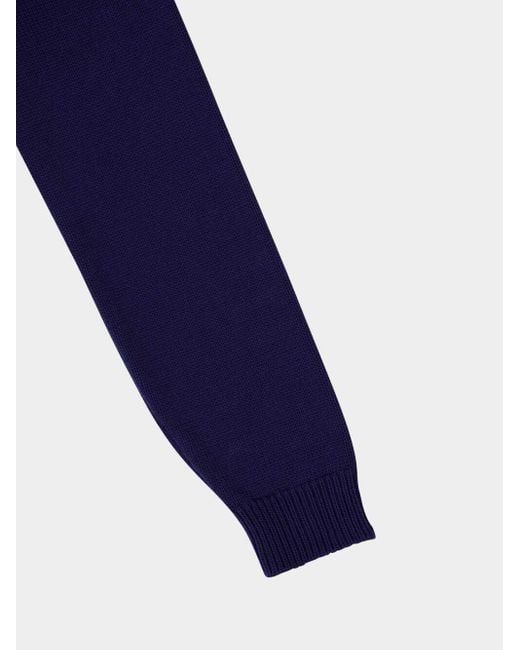 Marni Blue Logo-Embroidered Sweater for men