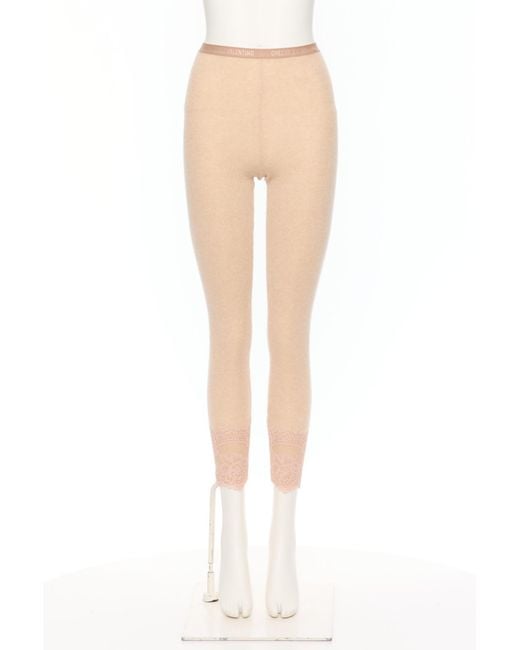 Valentino White Cashmere Leggings