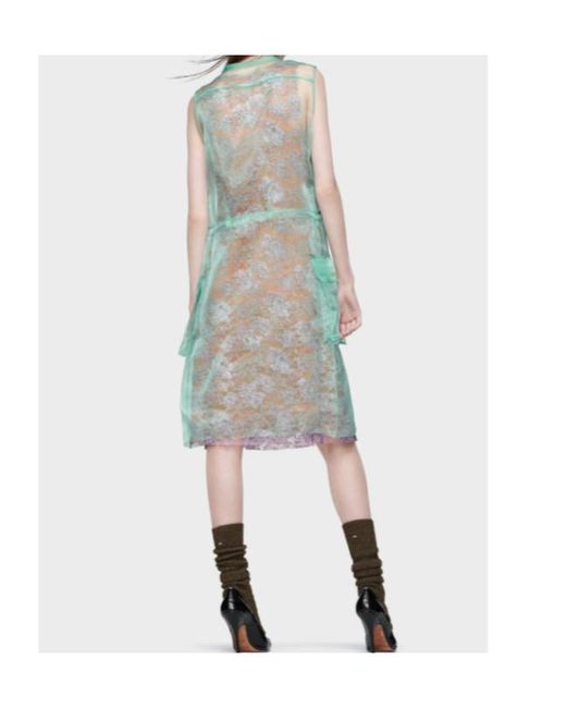 Maison Margiela Blue Sheer Tea Dress