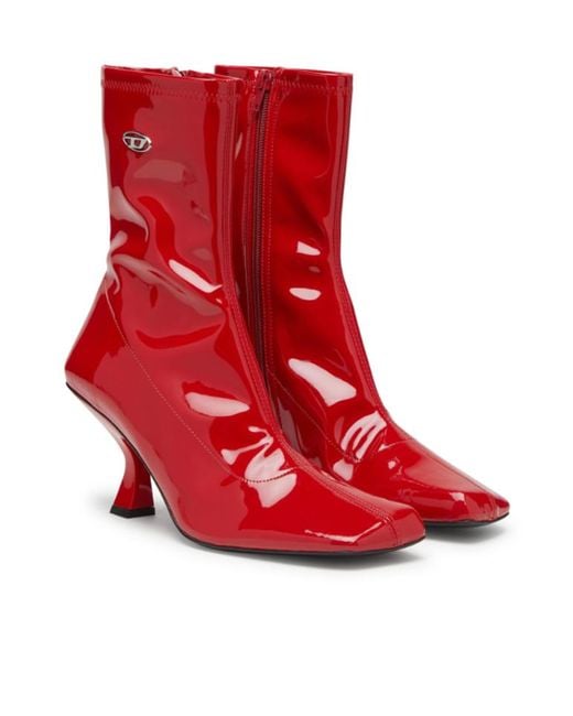 DIESEL Red D-Amber-Ankle Boots