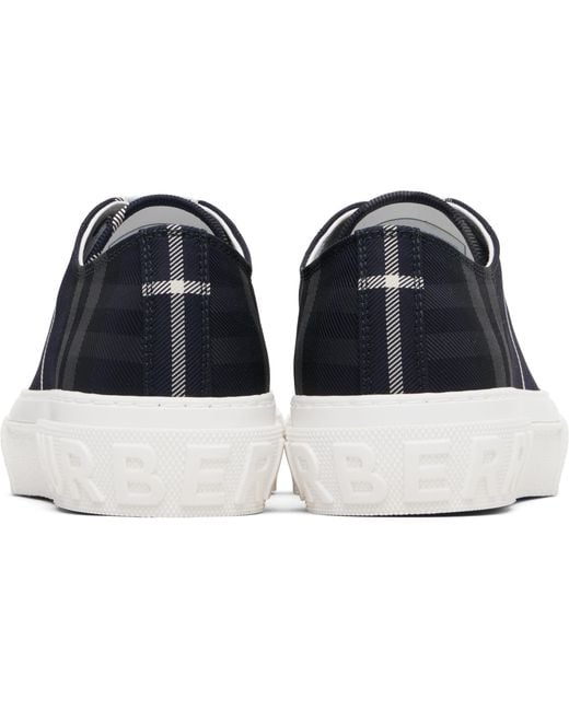 Burberry Black Check Sneakers for men