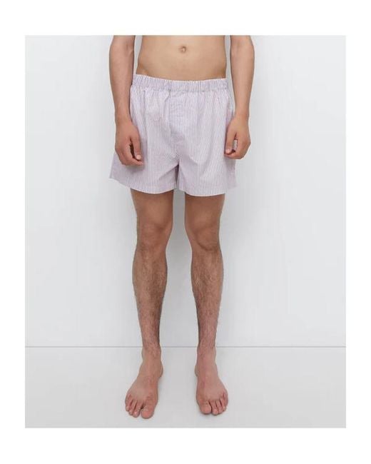 GIMAGUAS Pink Embroidered Pyjama Shorts for men