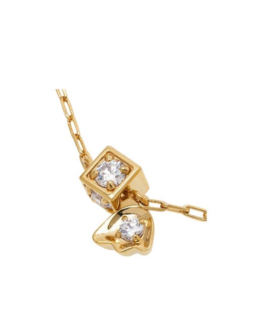 Ferragamo Metallic Ferragamo Crystal Flower Charm Bracelet