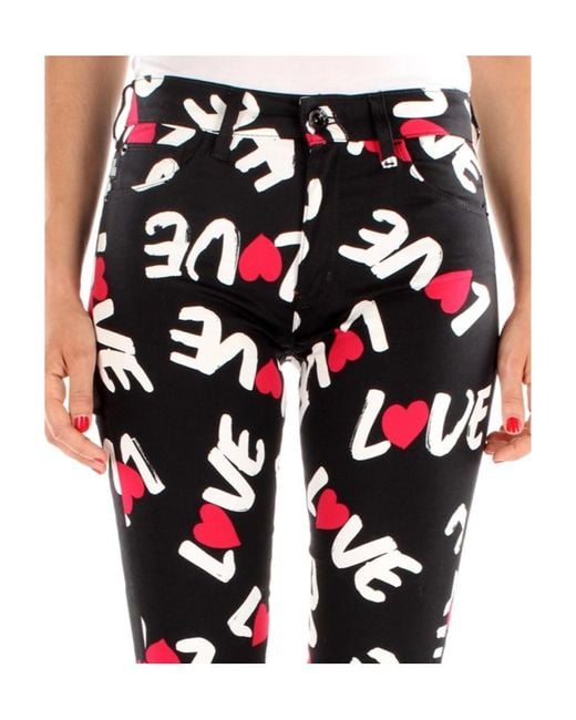 Moschino Black Printed Jeans