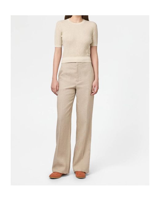 Tod's Natural Elasticated Tailored Trousers