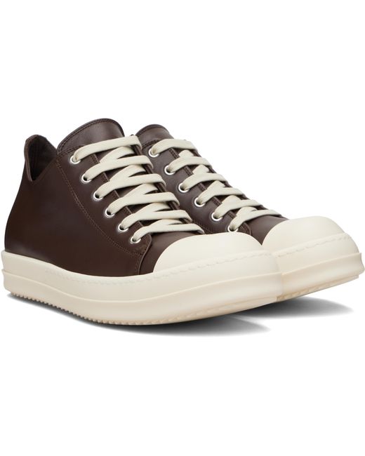Rick Owens Brown Lace-Up Sneakers for men