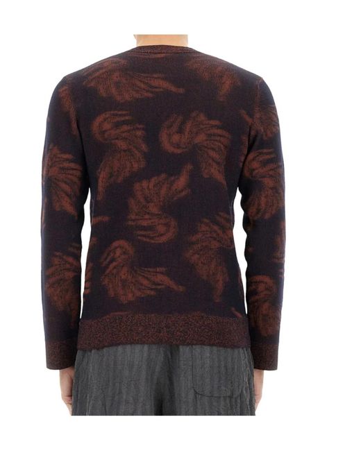 Dries Van Noten Black Jacquard Crewneck Jumper for men