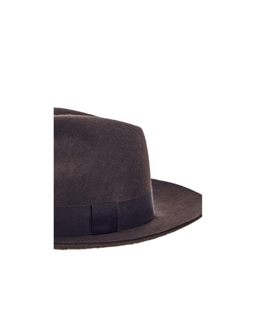 Giorgio Armani Blue Classic Felt Hat for men