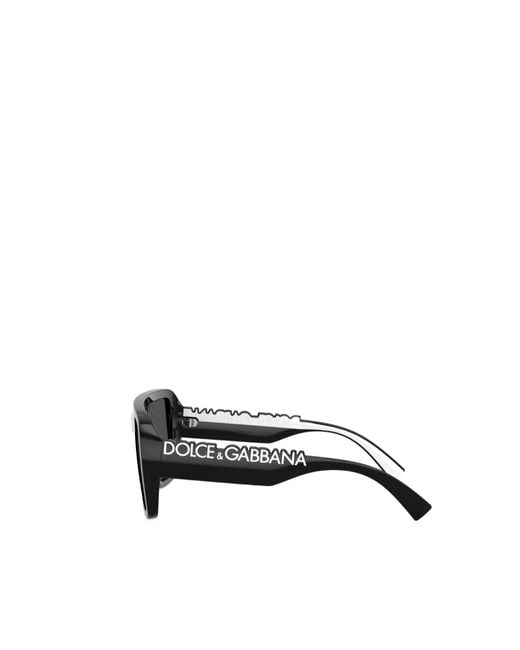 Dolce & Gabbana Black Eyewear Rectangle Frame Sunglasses for men