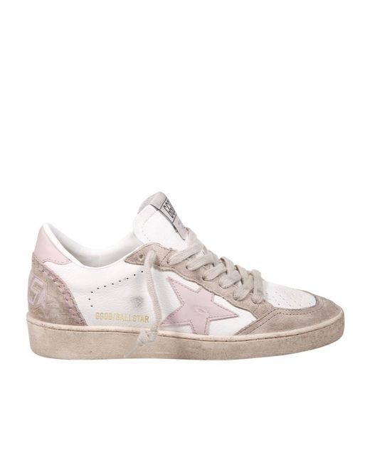 Golden Goose Deluxe Brand Pink Ballstar Lace-Up Sneakers